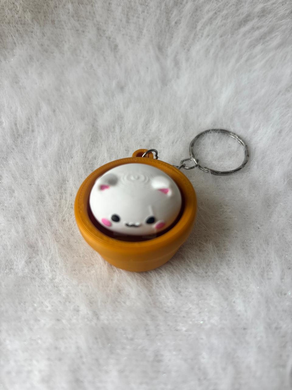 Cute Click Cat Keychain – 3D Printed Fidget Toy