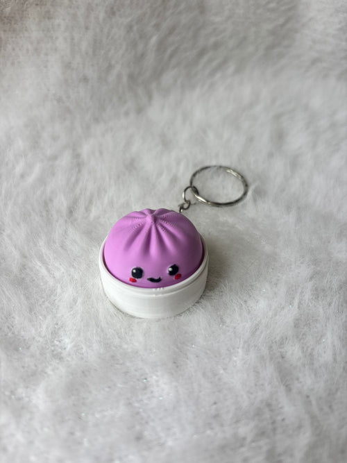 Cute Click Dumpling Keychain – 3D Printed Fidget Toy