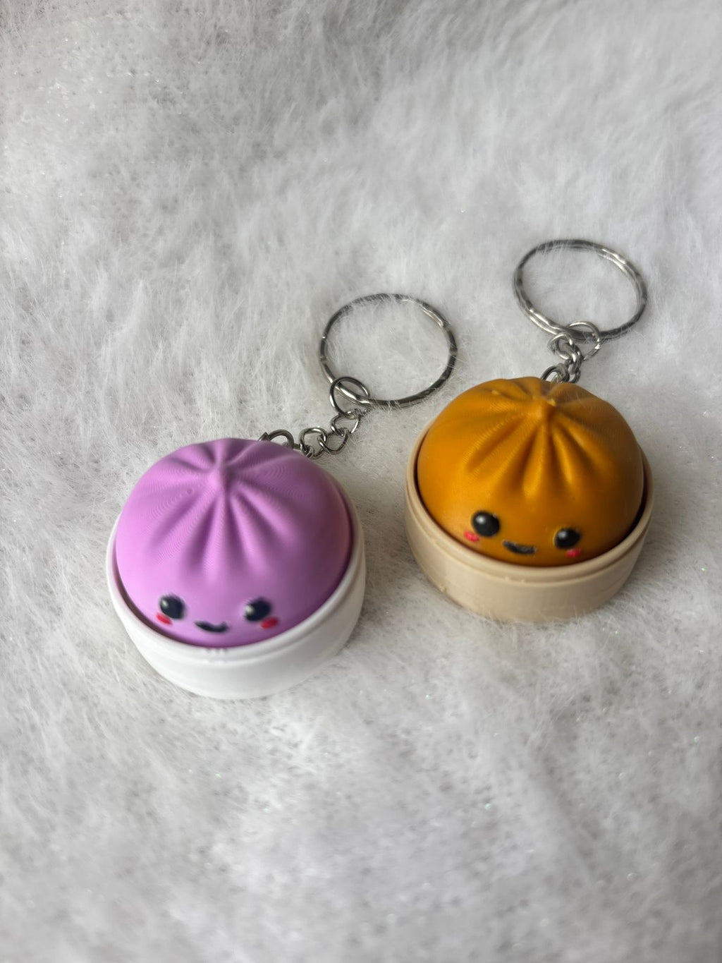 Cute Click Dumpling Keychain – 3D Printed Fidget Toy