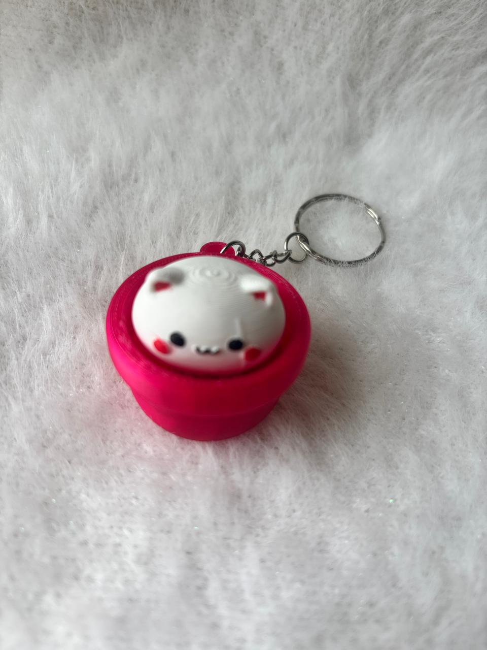 Cute Click Cat Keychain – 3D Printed Fidget Toy