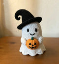 Cute Halloween Ghost with Pumpkin – 3D Printed Decoration