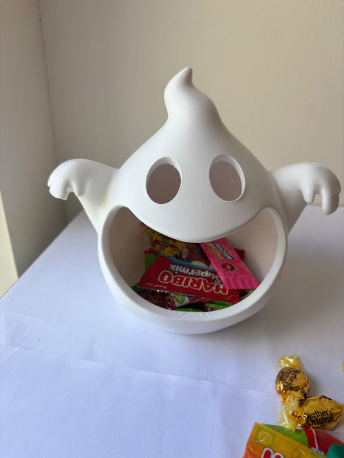 3D Ghost Candy Holder – Halloween Treat Bowl 👻