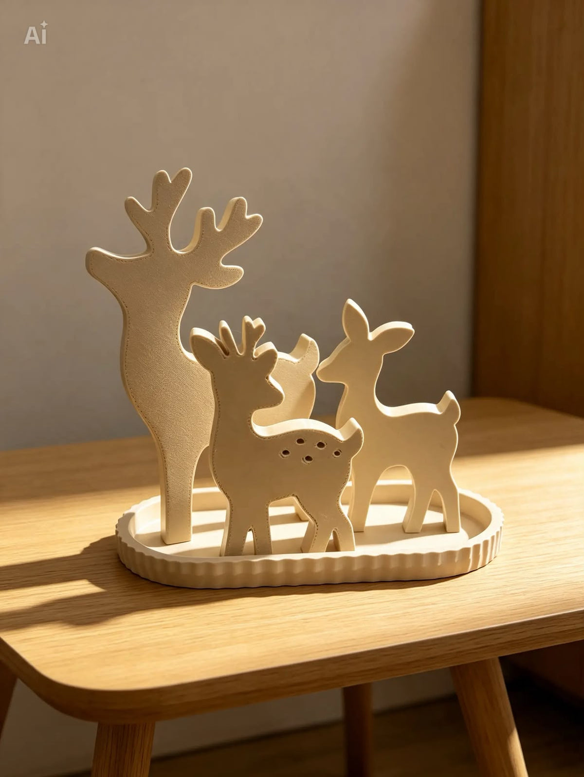 🦌 Christmas Reindeer Family – 3D Printed Decoration